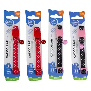 Katthalsband med vita nylonkulor Duvoplus image-1