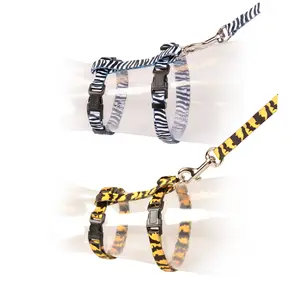 Leash and harness for cats with paws Duvoplus