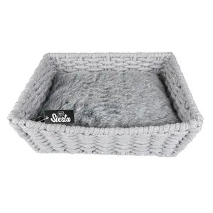 Panier pour chien en corde coton Duvoplus Oyster image-0