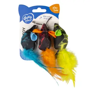 Przytulanka dla kota mysz z piórami Duvoplus Flash image-1