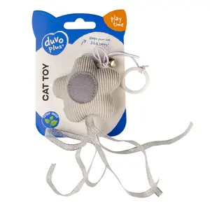 Estrella de peluche para gatos con banda elástica y cascabel Duvoplus Cushy image-1