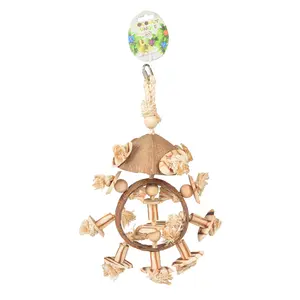 Anillo de juguete para pájaros con bloques de madera y sisal Duvoplus Coconut Jungle image-1