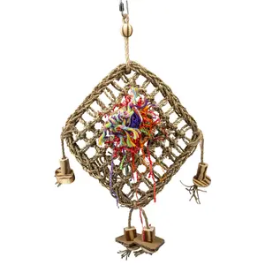 Kleurrijke vogel speelgoed hanger-karton &amp; houten blokken Duvoplus image-0