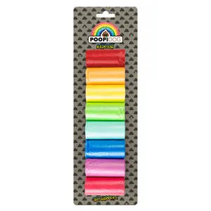 Ρολό με 20 σακουλάκια για κακά σκύλου Duvoplus Rainbow (x12) image-1