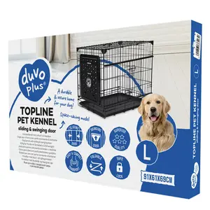 Caixa de ferro para cães com porta deslizante e dobrável Duvoplus Topline image-0
