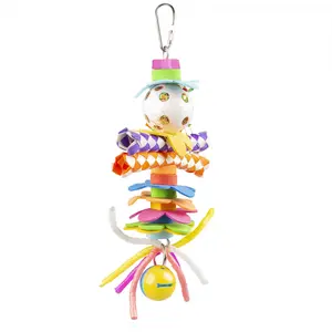 Colgante de colores para pájaros con juguetes de plástico Duvoplus image-0