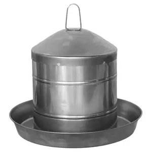 Stainless steel drinking trough for chickens Duvoplus