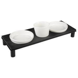 13367-dog-bowl-duvoplus-up-buffet-rectangular-white-black-41x14-5x12-cm