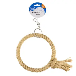 Corde à anneaux pour jouet oiseaux en sisal Duvoplus image-0