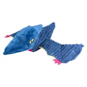 Corduroy dino plush toy for dogs Duvoplus Triceratops image-0