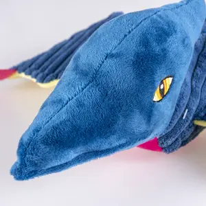 Corduroy dino plush toy for dogs Duvoplus Triceratops image-1