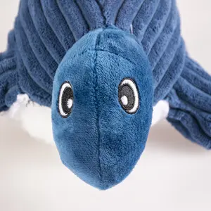 Jouet peluche pour chien dino ankylosaurus corduroy Duvoplus image-1
