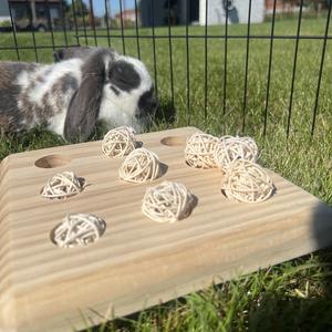 Wooden toy for rodents and rabbits Duvoplus Sniffle `N Snack Puzzle Gus image-2