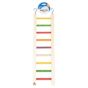 Wooden ladder toy for birds Duvoplus image-1