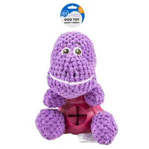 Jouet peluche pour chien distributeur en caoutchouc Duvoplus Triceratops image-1