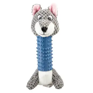 Jouet peluche pour chien loup en caoutchouc Duvoplus image-0