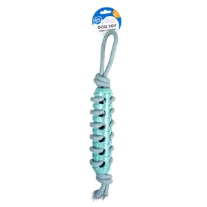 Dog toy rope stick with rubber and loop Duvoplus image-1