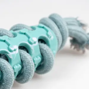 Dog toy rope stick with rubber and loop Duvoplus image-3