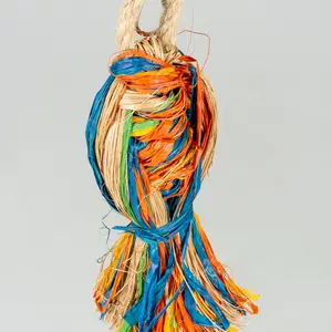 Candeeiro suspenso em pele e sisal Duvoplus Shreddy image-3