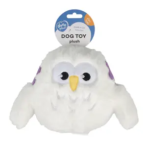 14963-blommig-uggla-plyschleksak-for-hundar-duvoplus-vit-24x17x8-cm