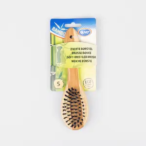 Cepillo suave para perros y gatos con mango de bambú Duvoplus image-2