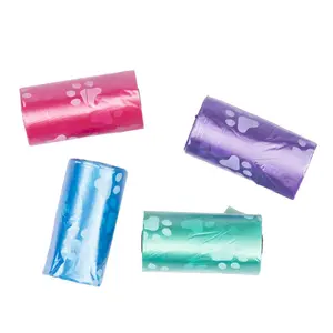 Roll of 20 striped dog poop bags Duvoplus Classic (x4)