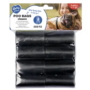 Roll of 20 dog poop bags for paws Duvoplus Classic (x4) image-1