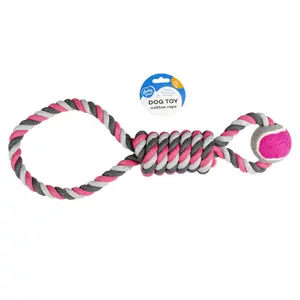 Hundeleine aus Baumwolle mit Tennisball-Pendel Duvoplus image-1