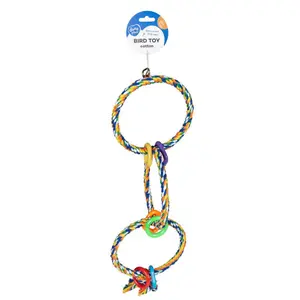 Fågelgunga med rep och 3 ringar Duvoplus image-0