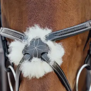 Muserolles trançadas para cavalo em forma de 8 Dy'on image-1