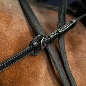 Riendas ajustables de cuero para caballo Dy'on New English Collection 5/8" image-1
