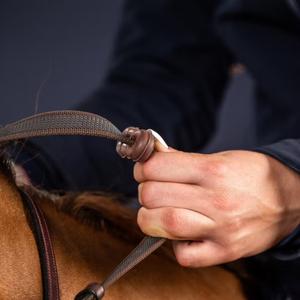 Adjustable leather reins for horses Dy'on New English Collection 5/8" image-1