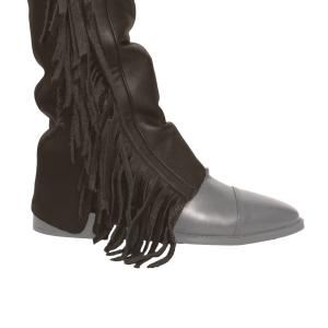 Synthetic leather chaps with fringes for women Dy'on image-4