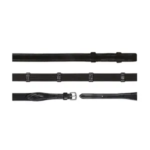 Rênes pour cheval en cuir et tissu avec 9 arretoirs (Sans Stopper) Dy'on 5/8 image-0