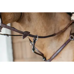 Rubberen paardenteugels met 7 stoppers en gevlochten afwerking Dy'on 1/2 image-1