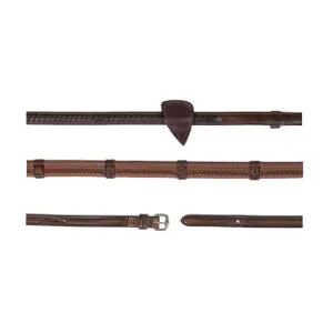 Rubberen paardenteugels met 7 stoppers en gevlochten afwerking Dy'on 1/2 image-0