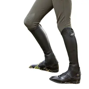 Lexhis Demi-chaps Leather Portuguese Split Noir | Équitation