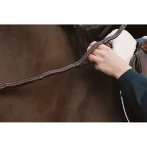 Leather reins for horse with handles Dy'on image-1
