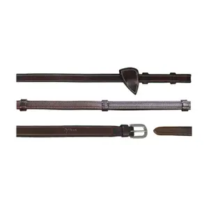 Leather reins for horse with handles Dy'on image-0