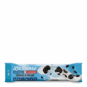 Barres de nutrition protéines et vitamines EA Fit Cookies & Cream (x24) image-1