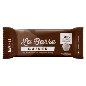 Barres de nutrition gainer chocolate vanilla cream EA Fit (x16)