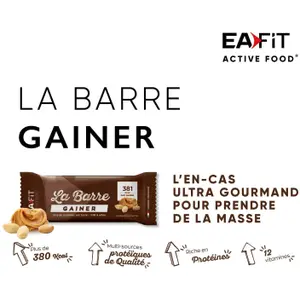 Barres de nutrition gainer chocolate vanilla cream EA Fit (x16) image-3