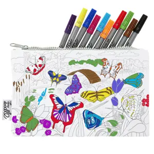 Mal- und Lernetui Kind - Schmetterling Eat Sleep Doodle image-0