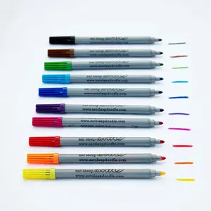 Lote de 10 bolígrafos infantiles de colores clásicos Eat Sleep Doodle Wash-out image-2