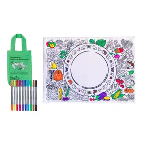 Dækkeserviet og malesæt til børn - havearbejde, dyrkning og spisning Eat Sleep Doodle image-0