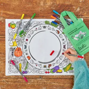 Dækkeserviet og malesæt til børn - havearbejde, dyrkning og spisning Eat Sleep Doodle image-3