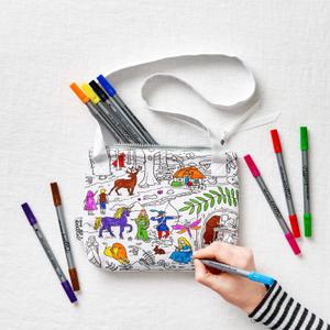 Children's coloring and learning shoulder bag - fairy tales and legends Eat Sleep Doodle image-2