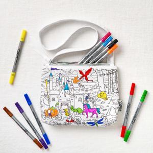 Children's coloring and learning shoulder bag - fairy tales and legends Eat Sleep Doodle image-3