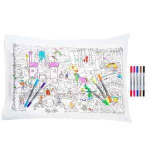 Funda infantil para colorear y aprender - cuentos y leyendas Eat Sleep Doodle [Taille 75x50 cm] image-0