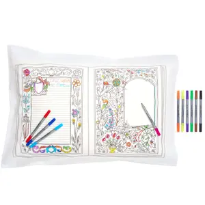 Funda infantil para colorear y aprender - cuentos y leyendas Eat Sleep Doodle [Taille 75x50 cm] image-1